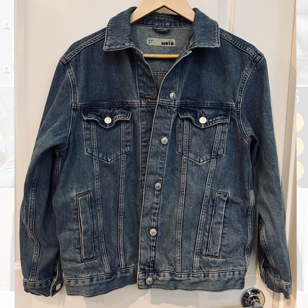Topshop denim jean jacket over-sized